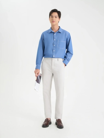 Áo sơ mi nam dài tay dáng suông form regular